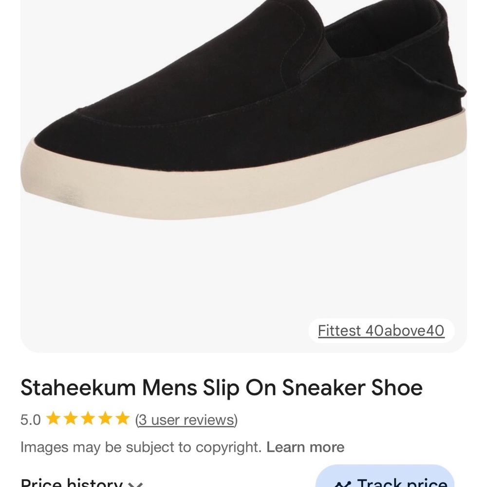 Staheekum Men's Black Slip-On Sneaker/shoe
